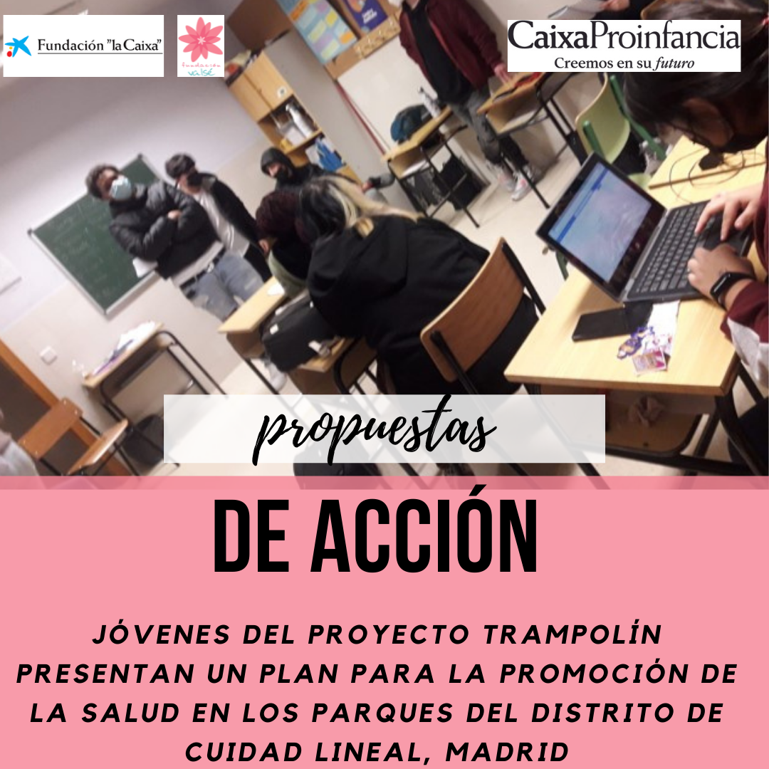 Participantes del proyecto Trampolín presentan un plan de acciones para promover el ocio saludable en parques.