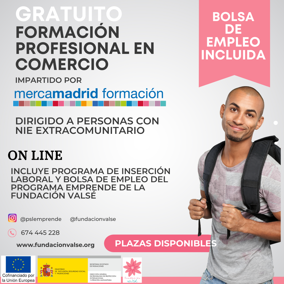 El Centro de Formación de Mercamadrid lanza un curso de comercio en colaboración con la Fundación Valsé.