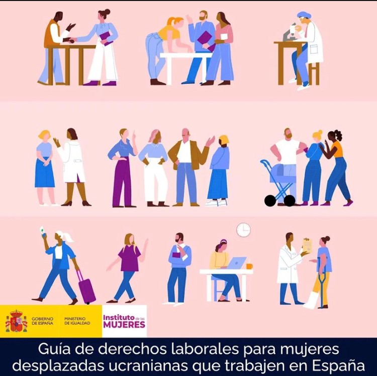 Guía de derechos laborales para mujeres desplazadas ucranianas que trabajen en España
